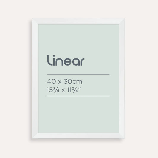 Linear White Picture Frame For 40 x 30cm Artwork
