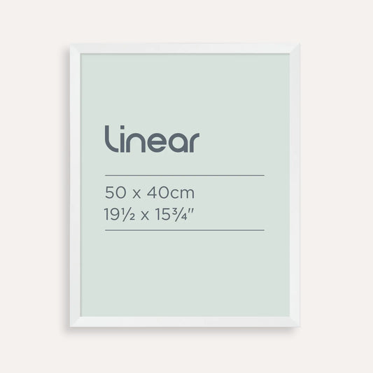 Linear White Picture Frame for 50 x 40cm Artwork