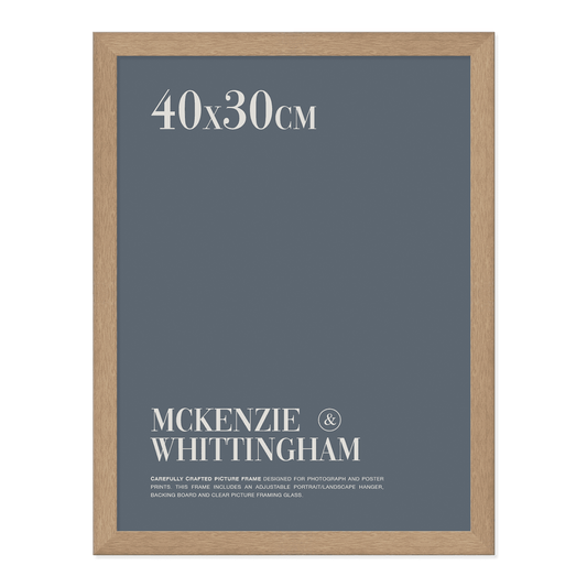 McKenzie & Whittingham Natural Oak Finish Picture Frame for 40 x 30cm Artwork