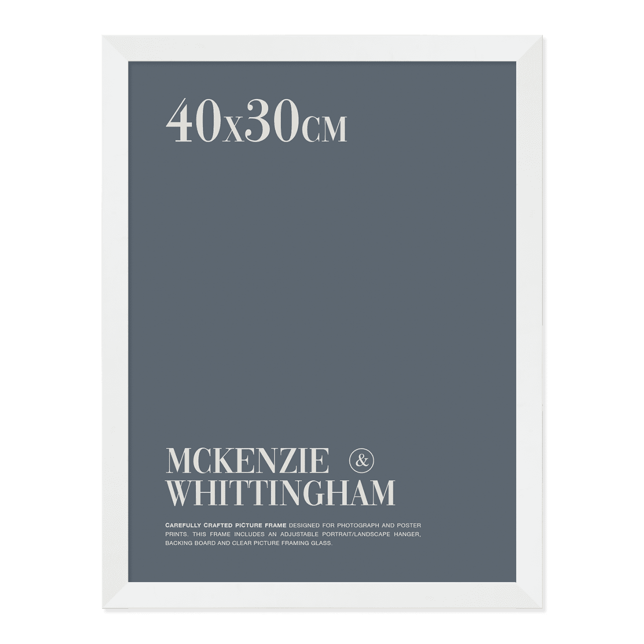 McKenzie & Whittingham White Picture Frame for 40 x 30cm Artwork