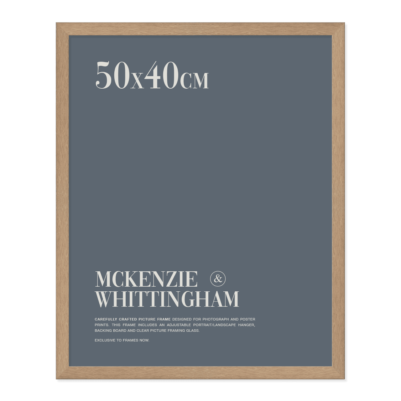 McKenzie & Whittingham Natural Picture Frame for 50 x 40cm Artwork