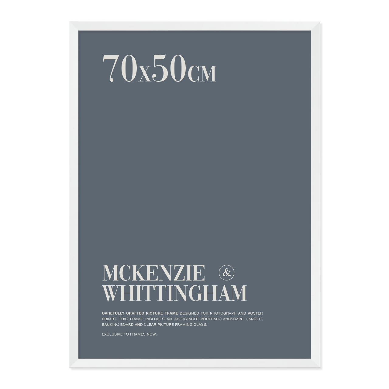 McKenzie & Whittingham White Picture Frame for 70 x 50cm Artwork