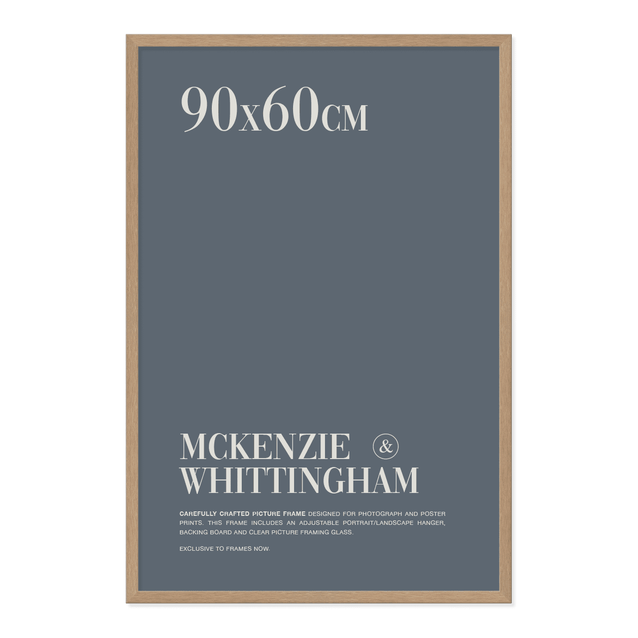 McKenzie & Whittingham Natural Picture Frame for 90 x 60cm Artwork