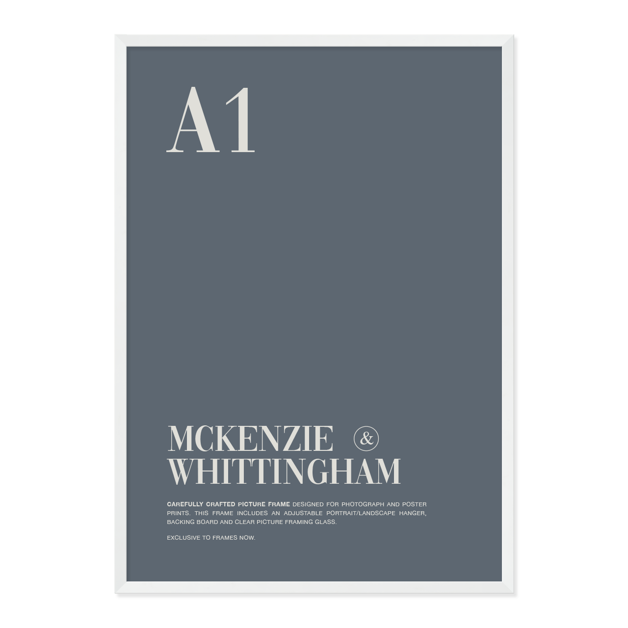 McKenzie & Whittingham White Picture Frame for A1 Artwork