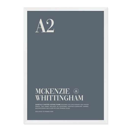 McKenzie & Whittingham Matte White Picture Frame for A2 Artwork