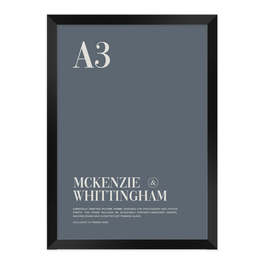 McKenzie & Whittingham Matte Black Picture Frame for A3 Artwork