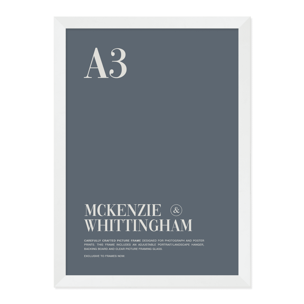 McKenzie & Whittingham Matte White Picture Frame for A3 Artwork