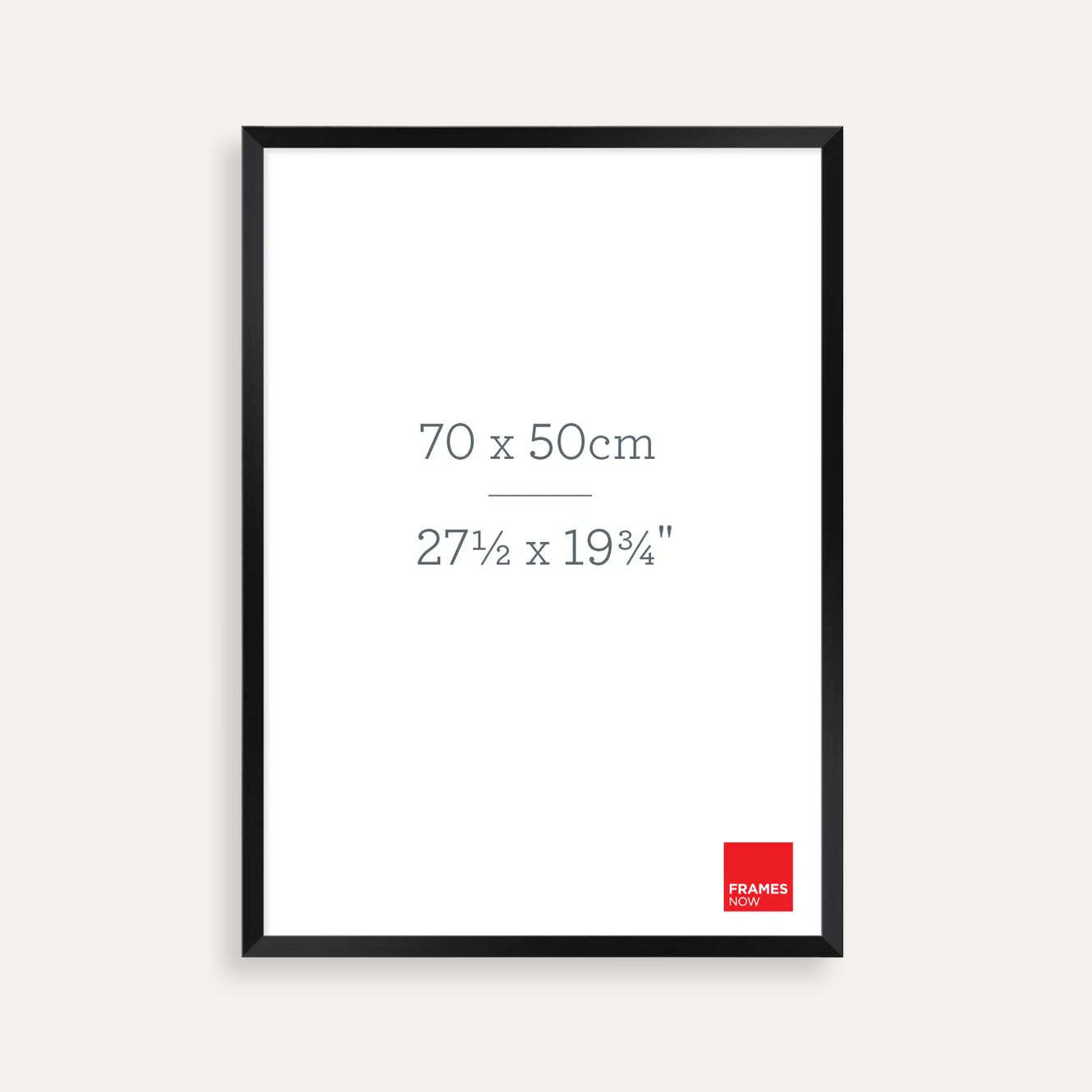 Matte Black 70x50cm Picture Frame – Modern Box Frame for Art & Posters