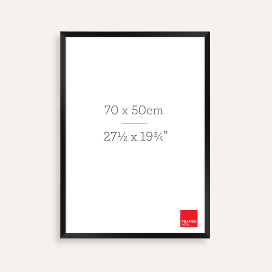 Matte Black 70x50cm Picture Frame – Modern Box Frame for Art & Posters