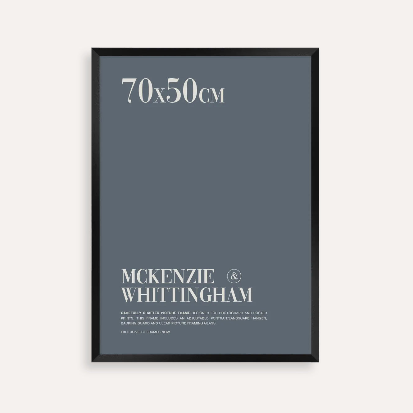 McKenzie & Whittingham Black Picture Frame for 70x50cm Artwork