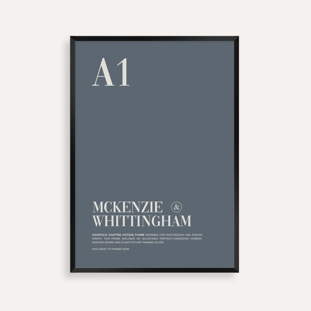 McKenzie & Whittingham Black A1 Picture Frame - Elegant Finish for Posters & Wall Art