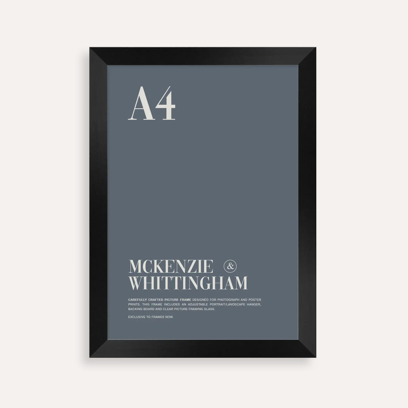 McKenzie & Whittingham Black A4 Picture Frame