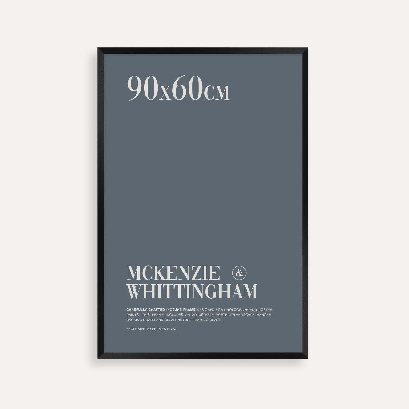 McKenzie & Whittingham Black Picture Frame for 90 x 60cm Artwork