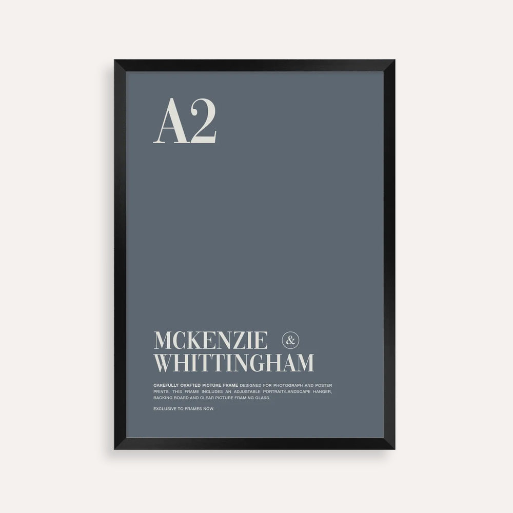McKenzie & Whittingham Matte Black A2 Picture Frame - Elegant Contrast for Artwork & Photos