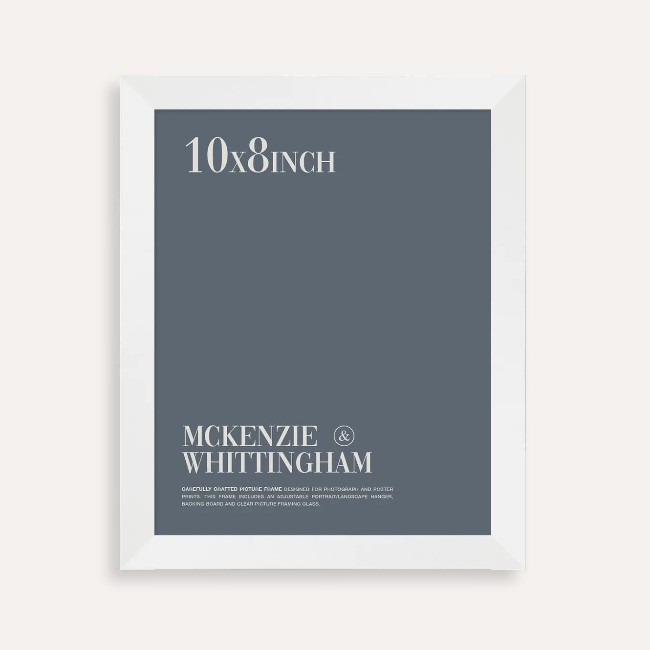 McKenzie & Whittingham Matte White Picture Frame for 25.4 x 20.3cm Artwork