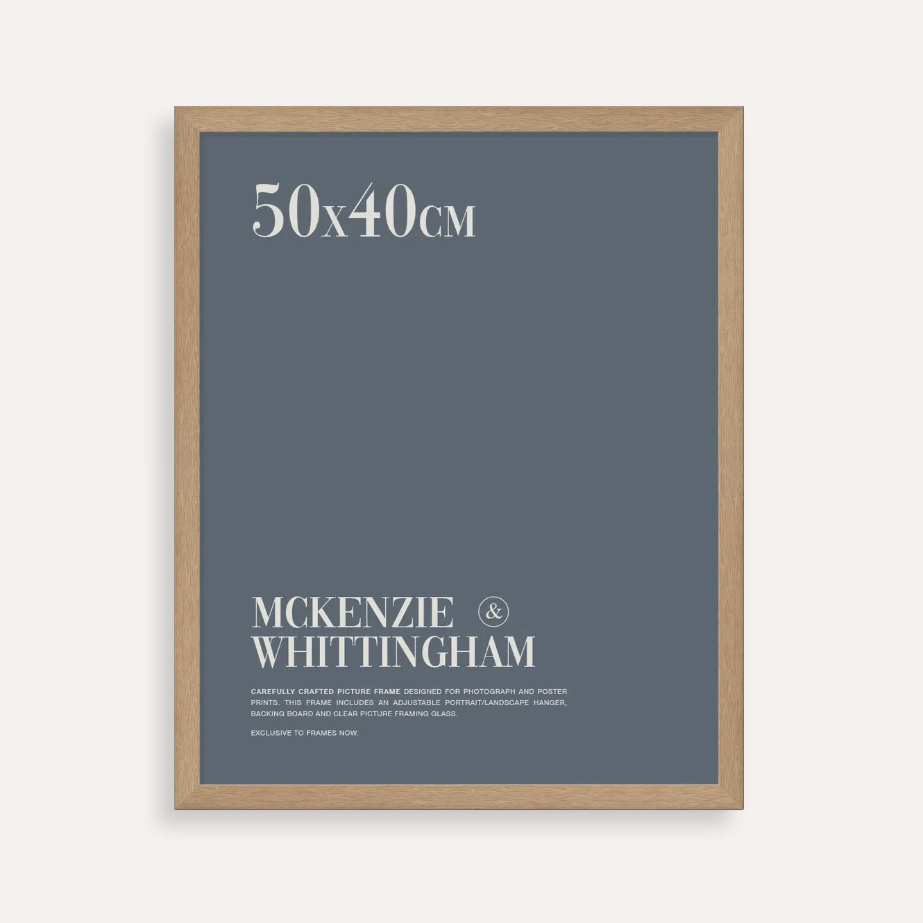 McKenzie & Whittingham Natural Look Picture Frame for 50 x 40cm Artwork