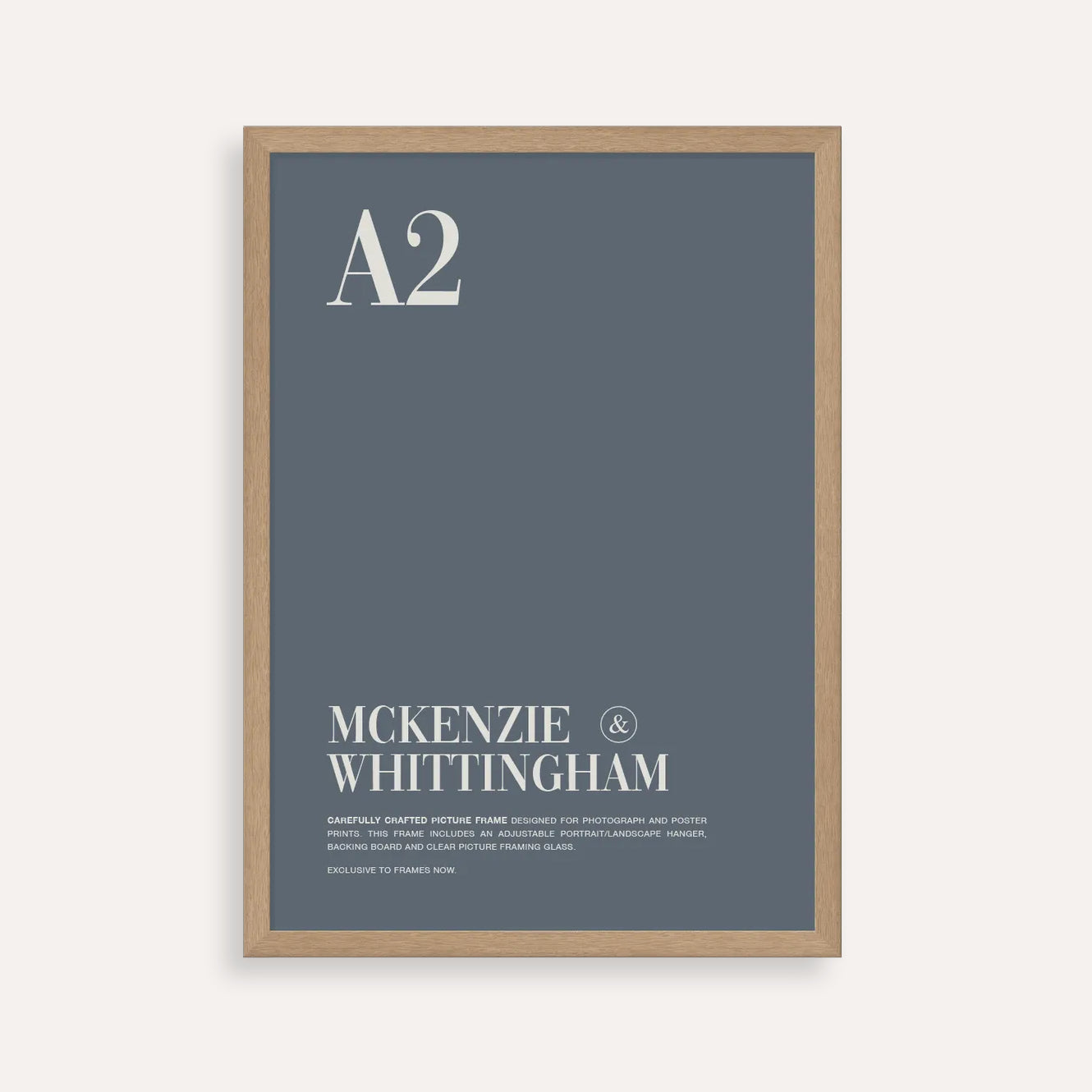 McKenzie & Whittingham Natural Oak A2 Picture Frame – Timber Look for Art, Photos & Prints