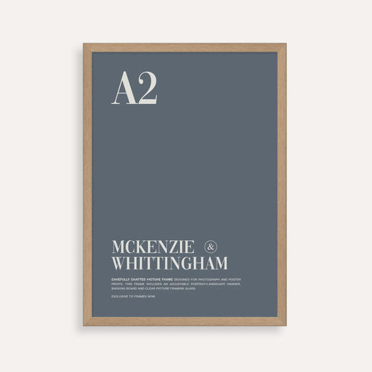 McKenzie & Whittingham Natural Oak A2 Picture Frame – Timber Look for Art, Photos & Prints