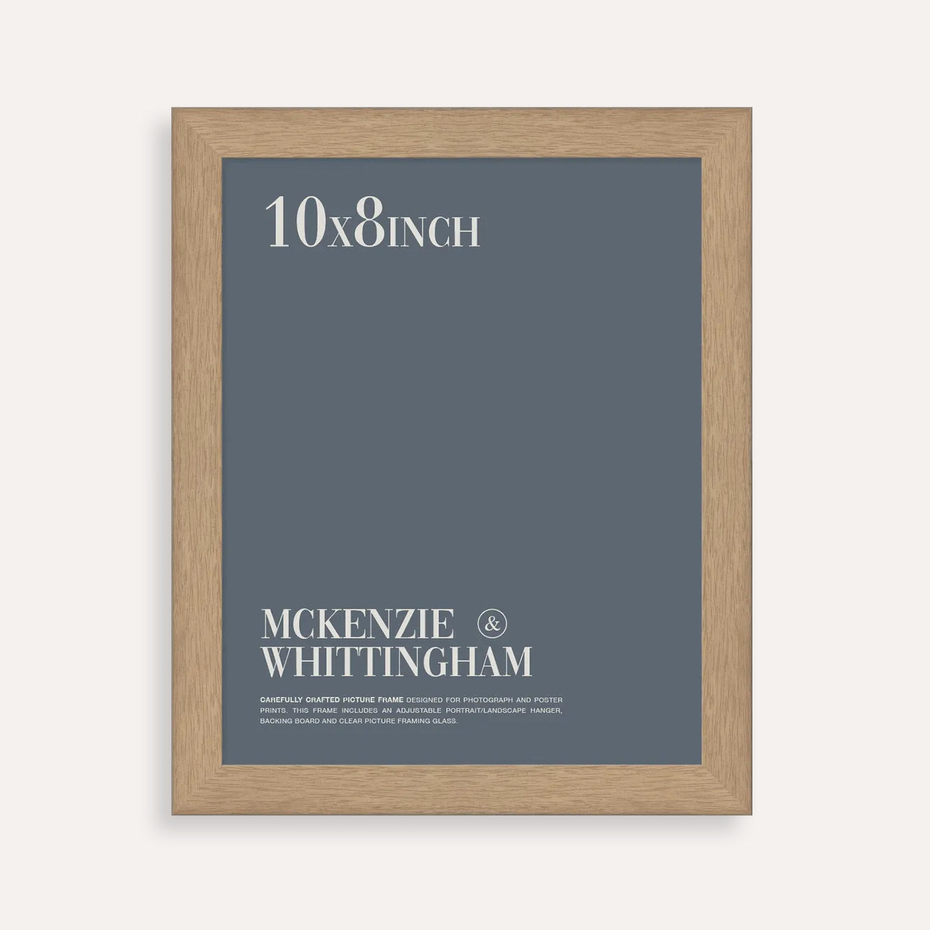 McKenzie & Whittingham Natural Oak Finish Picture Frame for 25.4 x 20.3cm Artwork