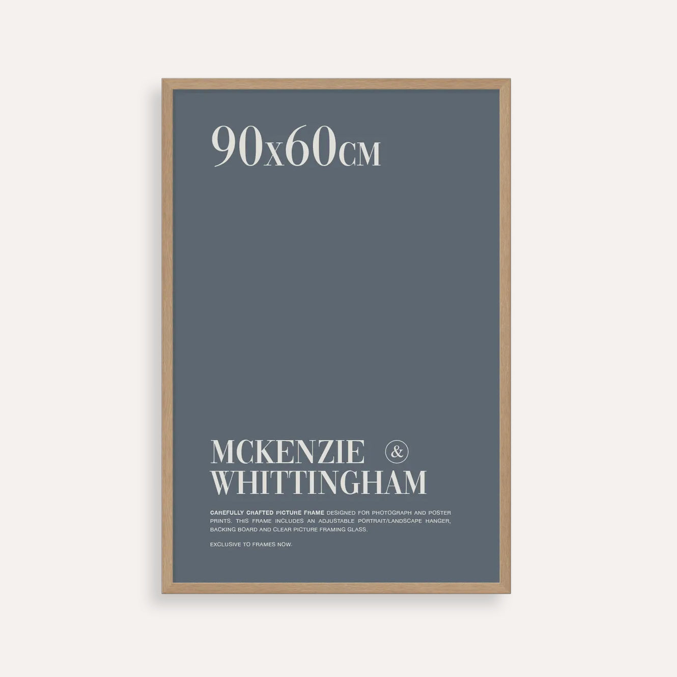McKenzie & Whittingham Natural Picture Frame for 90 x 60cm Artwork