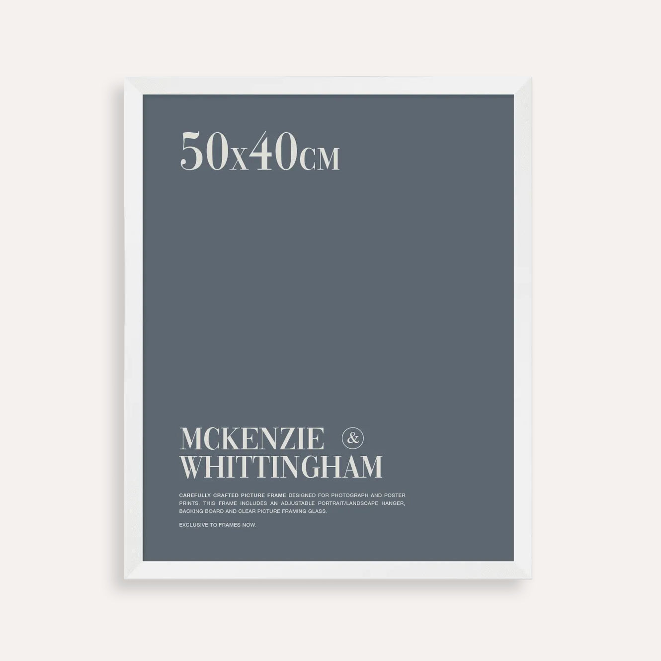 McKenzie & Whittingham White Picture Frame for 50 x 40cm Artwork