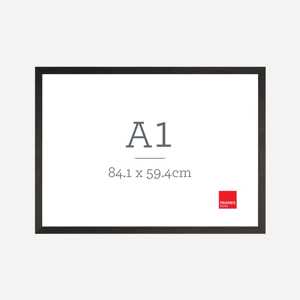 Premium Black A1 Picture Frame - Modern Timber Look for Art & Posters