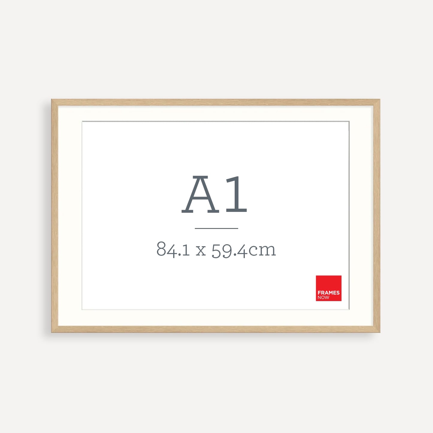 Premium Natural Oak A1 Picture Frame with Matboard – Timeless Display for Posters, Prints & Arts