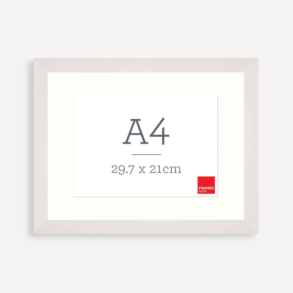 Premium Matte White A4 Picture Frame with Matboard – Elegant Display for Art, Certificates & Photos