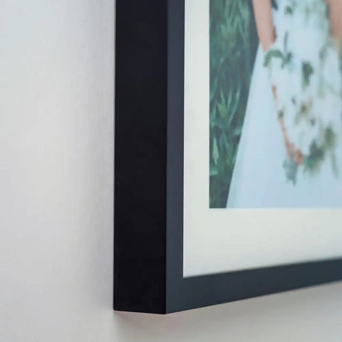 Premium Matte Black Box Picture Frame with Matboard for A1 Artwork