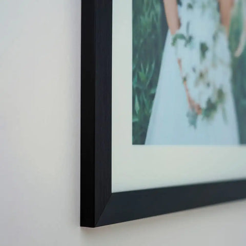 Premium Black Timber Finish Square Picture Frame for 40.6 x 40.6cm Artwork