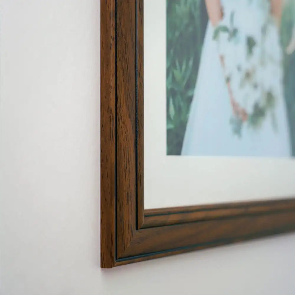 Premium Traditional Walnut Frame for 33 x 25.4cm Artwork