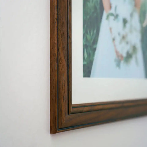 Premium Walnut Timber Finish Picture Frame for 15.2 x 10.2cm Artwork