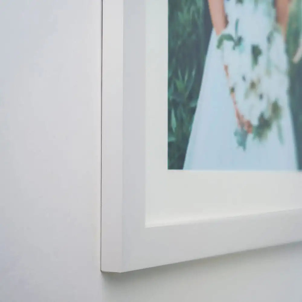 Premium White Matte Picture Frame with Matboard for A4 Artwork