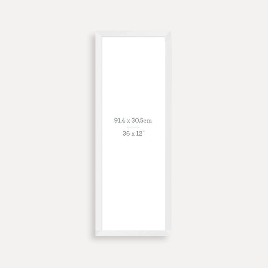 Premium Matte White Panoramic Picture Frame for 91.4 x 30.5cm Artwork