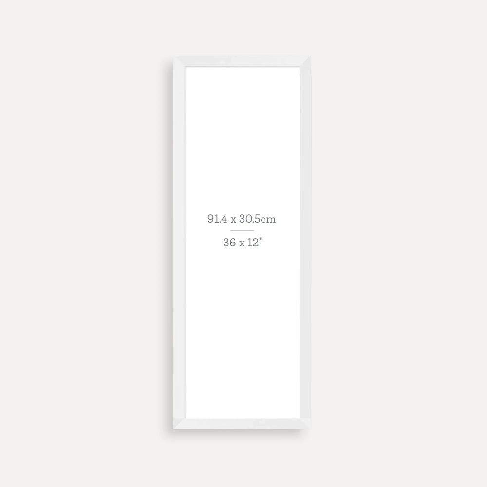 Premium Matte White Panoramic Picture Frame for 91.4 x 30.5cm Artwork
