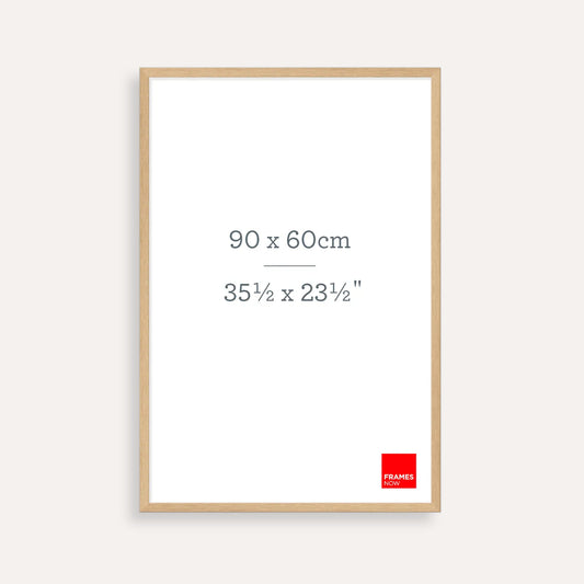Premium 90×60 cm Natural Oak Picture Frame – Large Timber Frame for Art & Posters