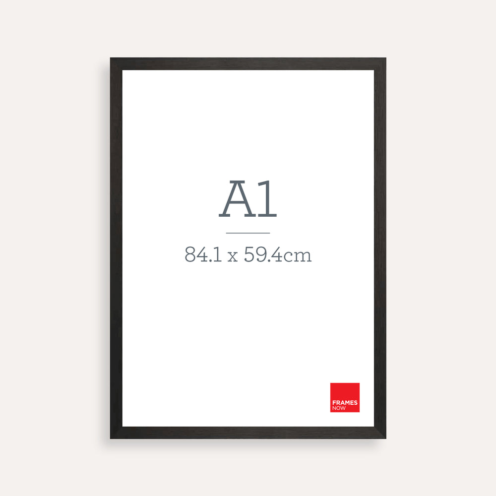 Premium A1 Black Picture Frame | Timber Look Frame for Art & Posters