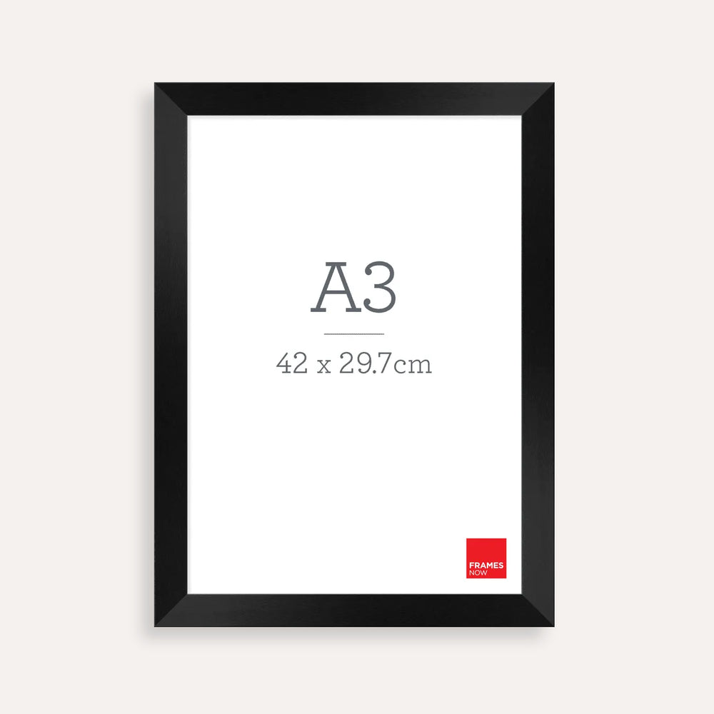 Premium Black A3 Picture Frame – Timber-Style Finish for Art, Photography & Certificates