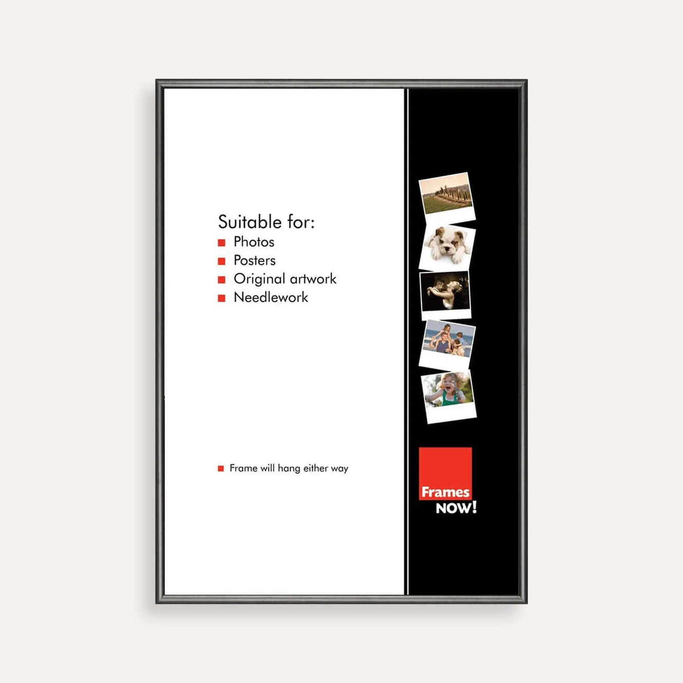 Premium Black Aluminium Picture Frame for 76.2 x 50.8cm Artwork