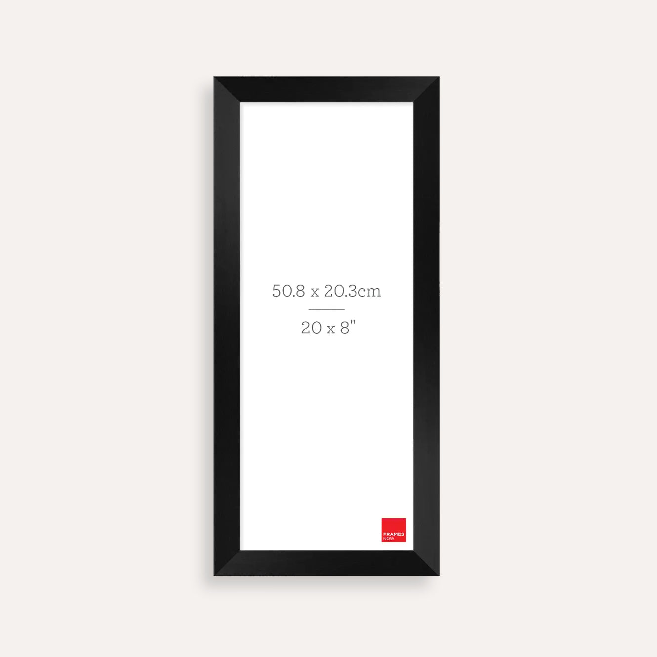 Premium Black Timber Finish Panoramic Picture Frame for 50.8 x 20.3cm Artwork