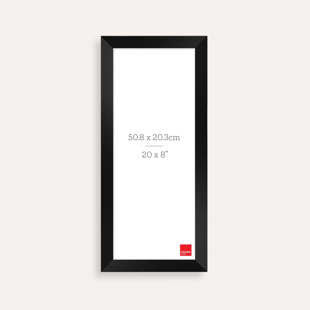 Premium Black Timber Finish Panoramic Picture Frame for 50.8 x 20.3cm Artwork