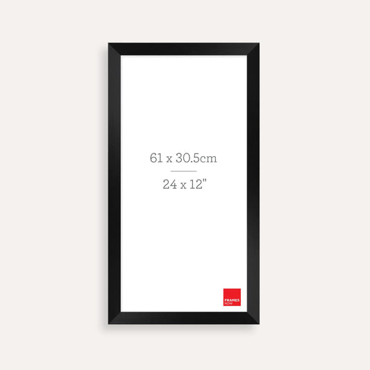 Premium Black Timber Finish Panoramic Picture Frame for 61 x 30.5cm Artwork