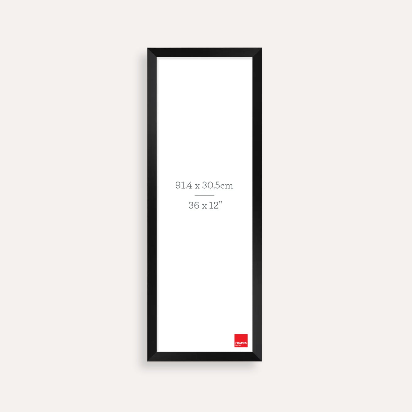 Premium Black Timber Finish Panoramic Picture Frame for 91.4 x 30.5cm Artwork