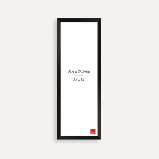 Premium Black Timber Finish Panoramic Picture Frame for 91.4 x 30.5cm Artwork