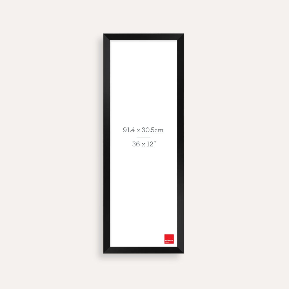 Premium Black Timber Finish Panoramic Picture Frame for 91.4 x 30.5cm Artwork