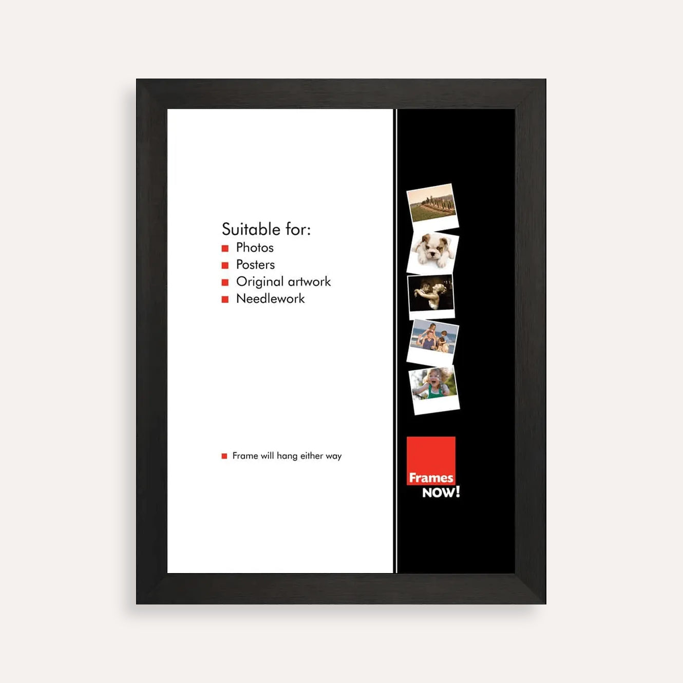 Premium Black Timber Finish Picture Frame for 80 x 60cm Artwork