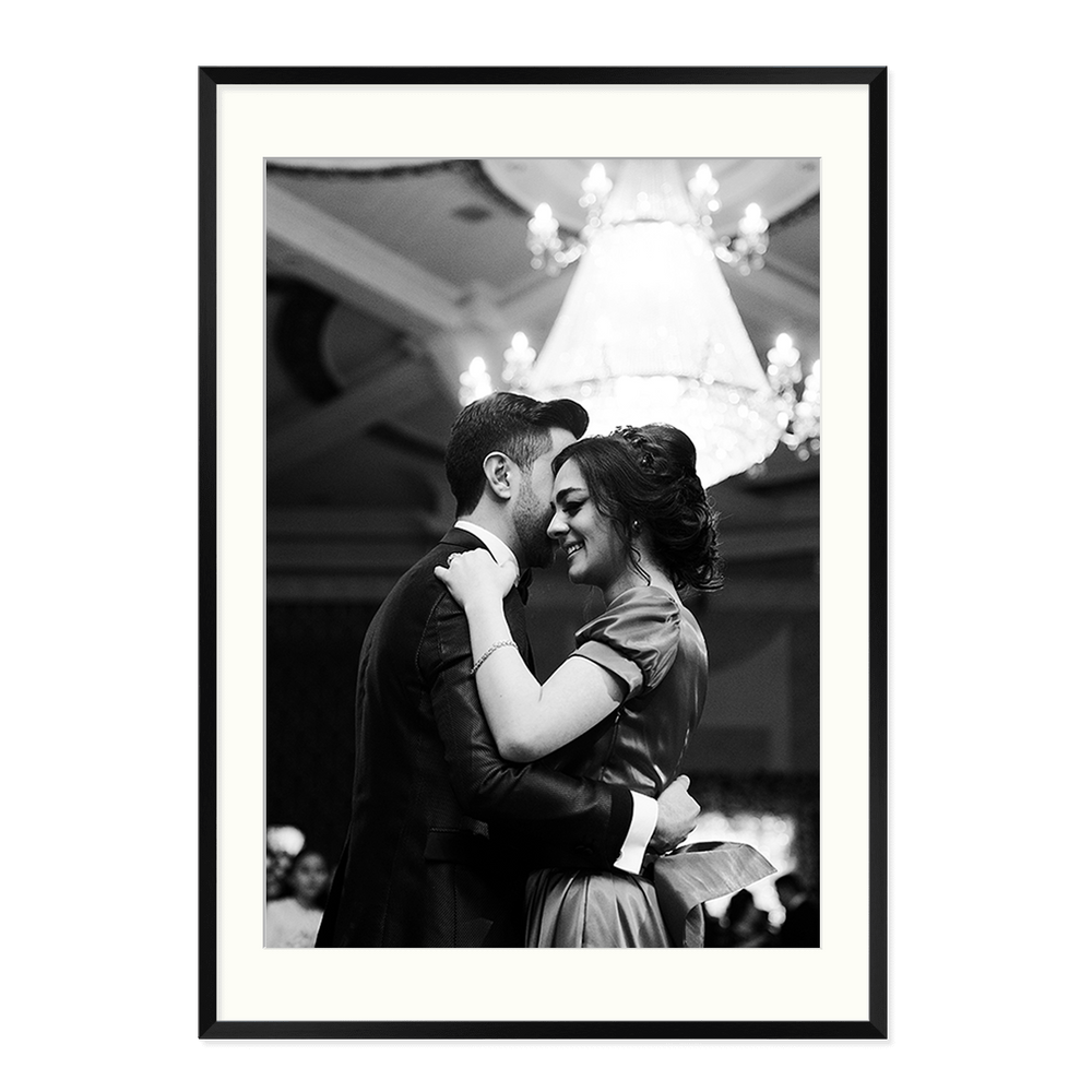 Premium Matte Black A1 Picture Frame with Matboard - Genuine Timber Frame for Art, Posters & Photos