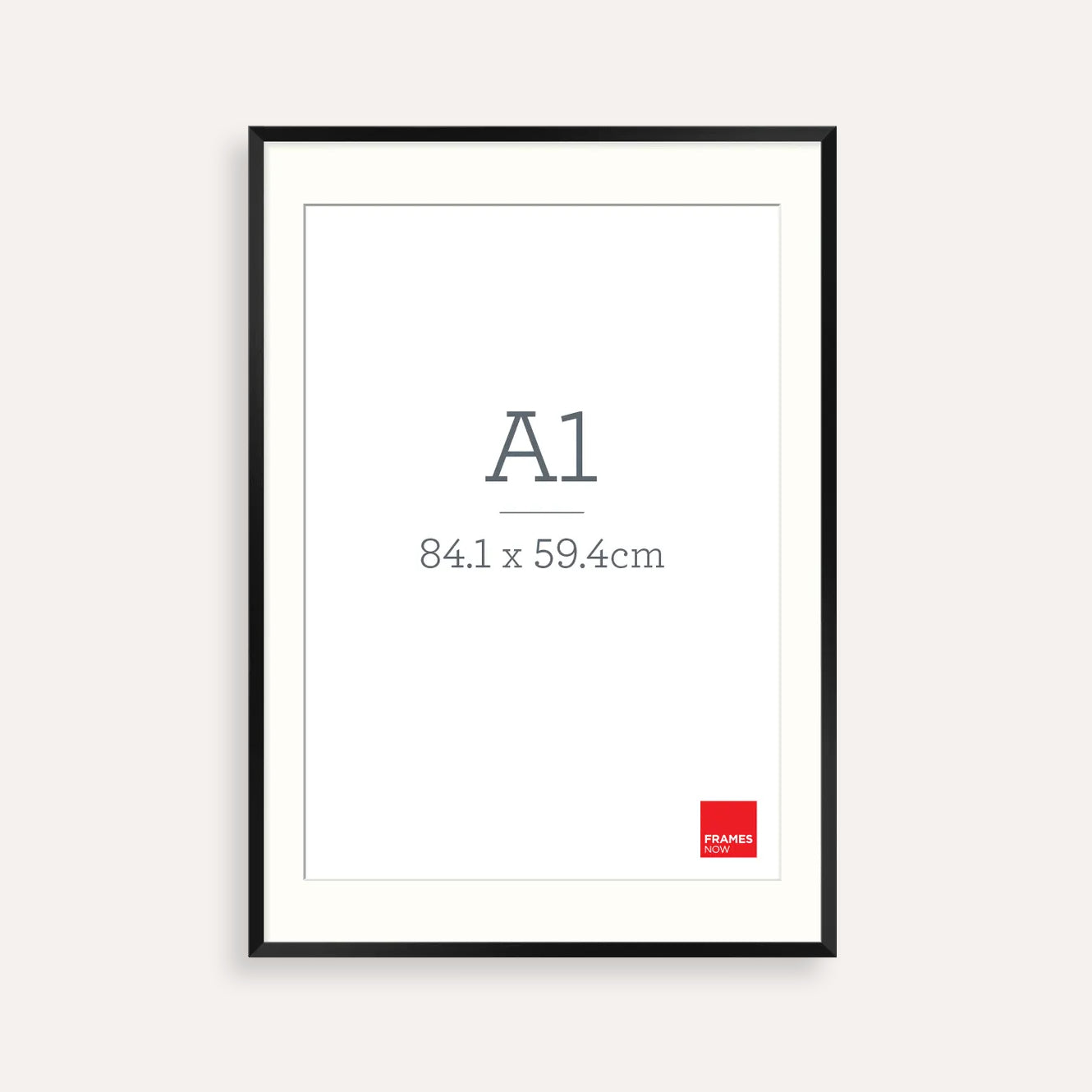 Deep A1 Frame Matte Black A1 Frame with Matboard | Premium Poster Frame – Frames Now