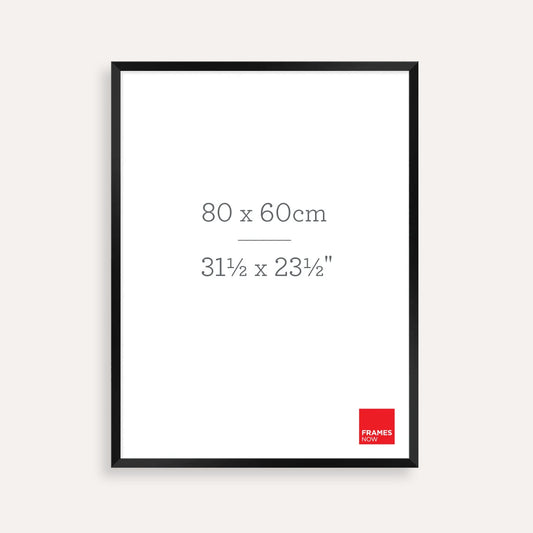 Premium Matte Black Box Picture Frame for 80 x 60cm Artwork