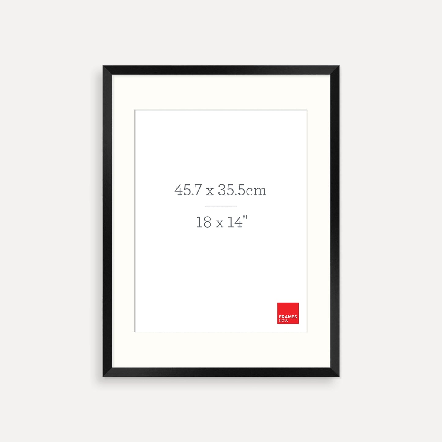 Premium Matte Black Box Picture Frame with Mat Board for 45.7 x 35.5cm Artwork